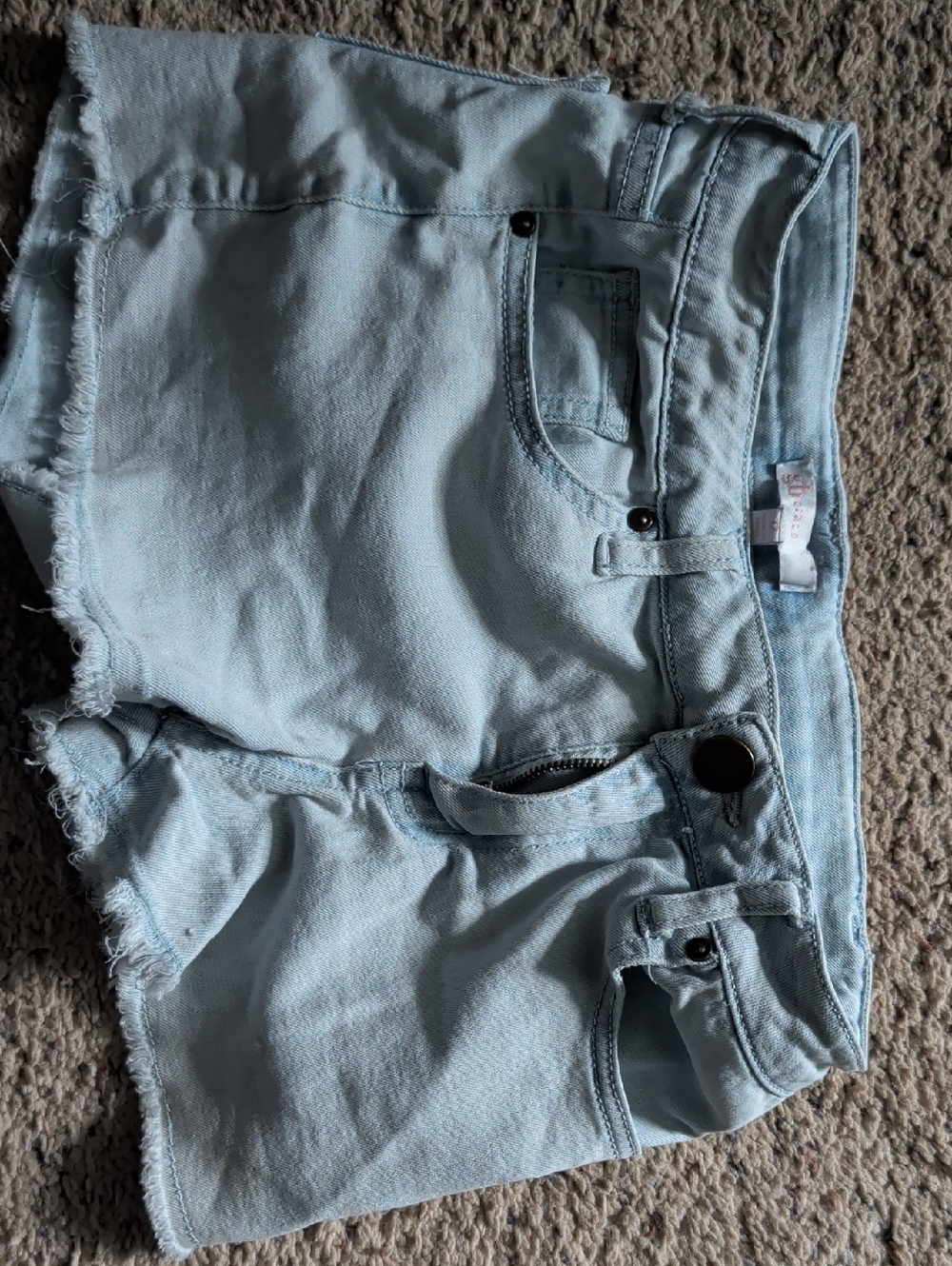 GB girls Light Blue Distressed Denim Shorts